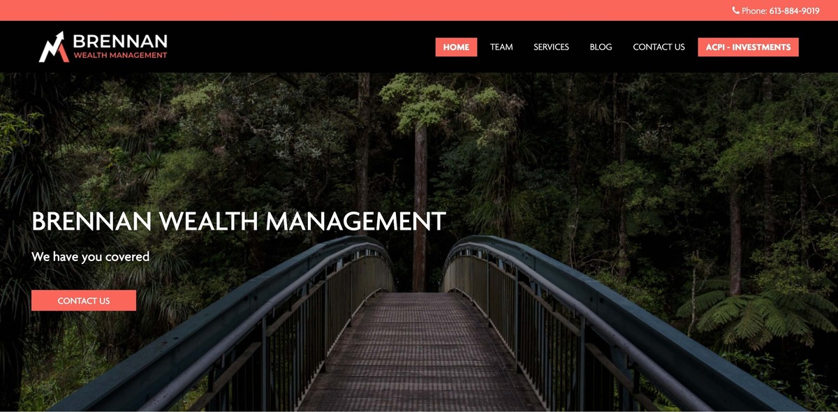 Brennan Wealth Management sample of full website